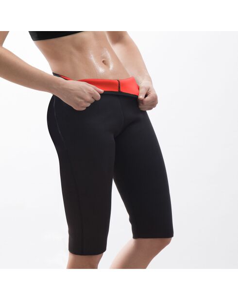 Leggings de Sport Amincissants Corsaire avec Effet Sauna Swaglia -S noir/rouge