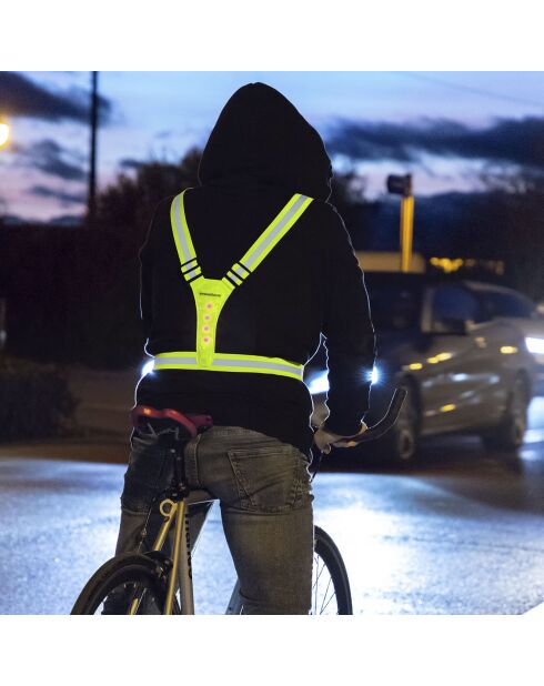 Harnais Réfléchissant avec LED pour Sportifs fluo jaune