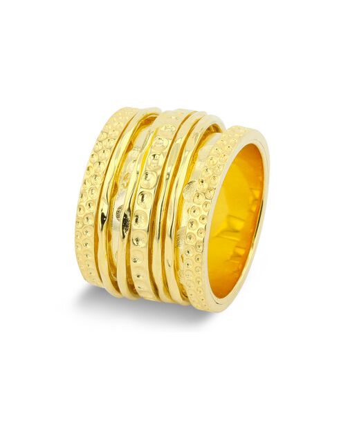 Vergulde zilveren Havana ring
