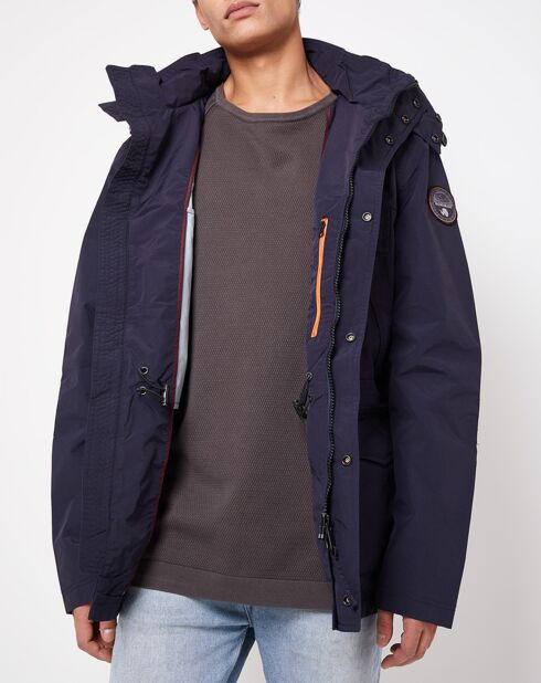 Parka capuche Skidoo bleu marine