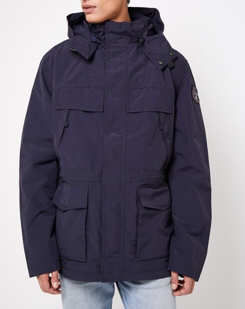 Parka capuche Skidoo bleu marine