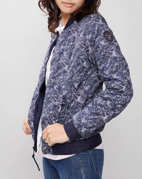 Blaue, wendbare gesteppte Bomberjacke von Aphira