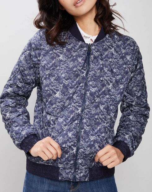 Blaue, wendbare gesteppte Bomberjacke von Aphira