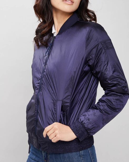 Blaue, wendbare gesteppte Bomberjacke von Aphira