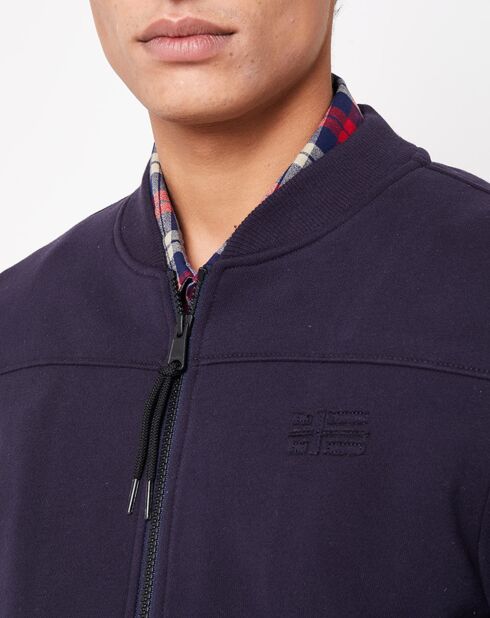 Donkerblauwe sweater met ritssluiting van Boe