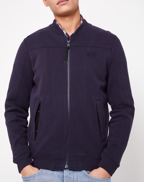 Donkerblauwe sweater met ritssluiting van Boe