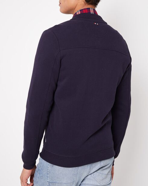 Donkerblauwe sweater met ritssluiting van Boe