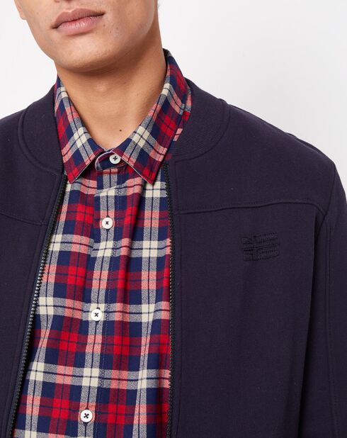 Donkerblauwe sweater met ritssluiting van Boe