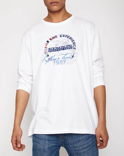 T-Shirt Smu Streif blanc