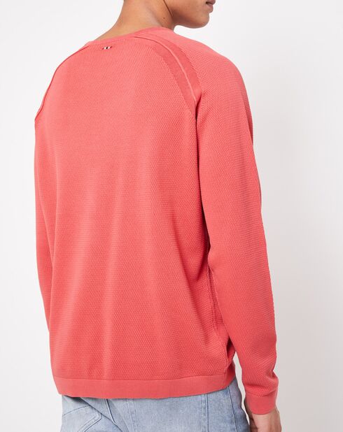 Pull Dahul col rond corail