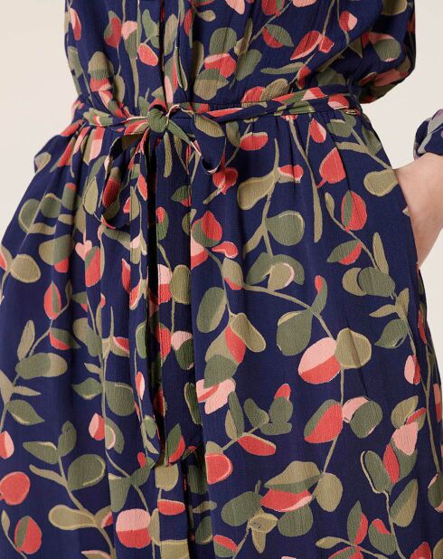 Robe Madeleine imprimée marine/multicolore