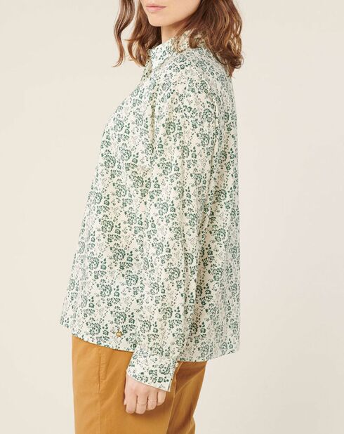 Magali shirt met Engelse groene opdruk