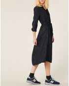 Robe Mally imprimé bleu marine
