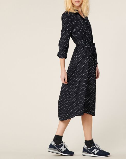 Robe Mally imprimé bleu marine