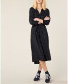Robe Mally imprimé bleu marine