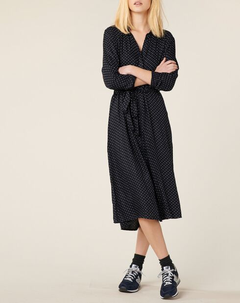 Robe Mally imprimé bleu marine