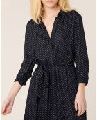 Robe Mally imprimé bleu marine