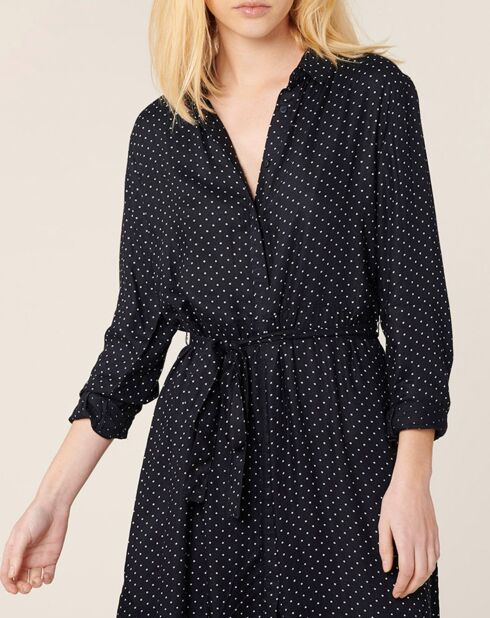 Robe Mally imprimé bleu marine