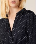 Robe Mally imprimé bleu marine