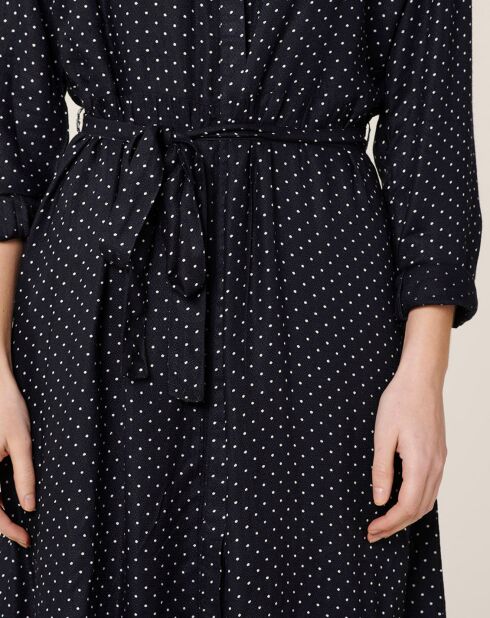 Robe Mally imprimé bleu marine