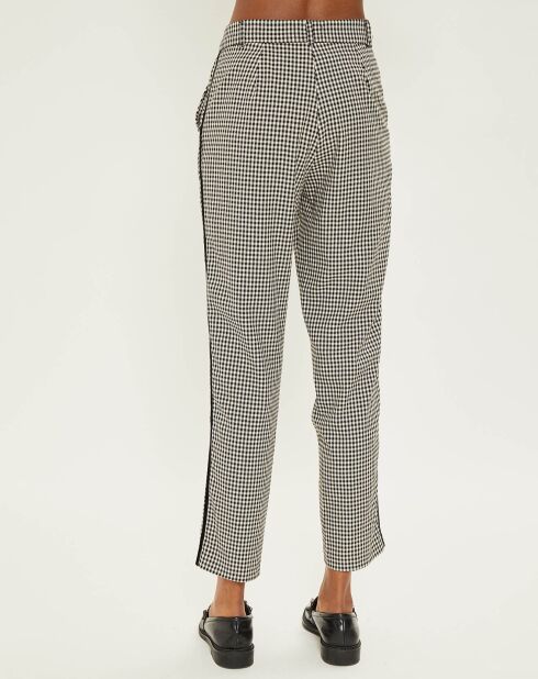 Pantalon Mimosa à carreaux noir/écru