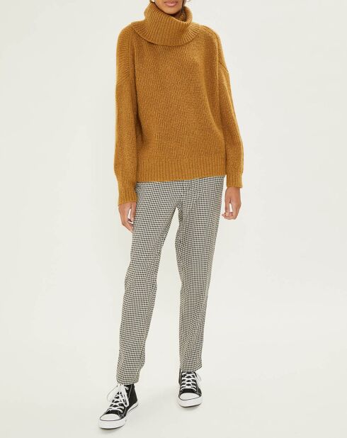 Pantalon Mimosa à carreaux noir/écru