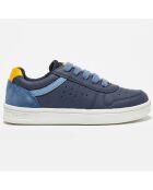 Sneakers en Cuir & Textile Djrock bleu/jaune