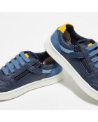 Sneakers en Cuir & Textile Djrock bleu/jaune