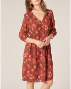 Robe Darinette imprimée paprika