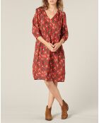 Robe Darinette imprimée paprika