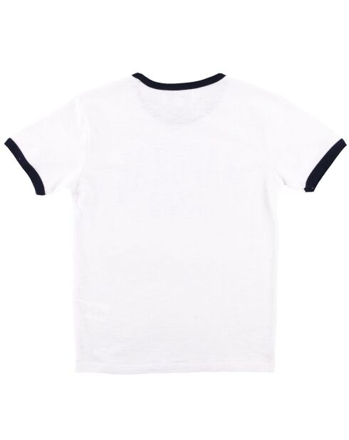 T-Shirt en Coton à logo effet velours blanc