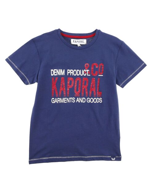 T-Shirt en Coton à logo vintage bleu foncé