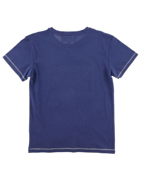 T-Shirt en Coton à logo vintage bleu foncé