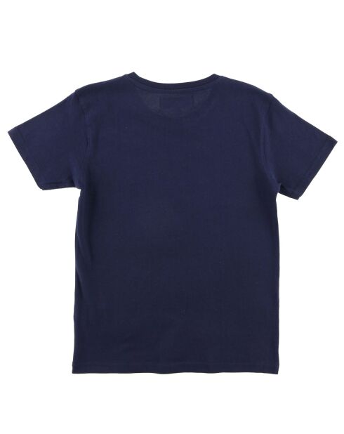 T-Shirt en Coton à logo bleu marine