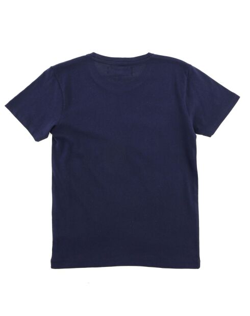 T-Shirt en Coton à logo effet usé bleu marine