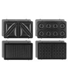 Appareil à croque-monsieur 4 en 1 noir - 750W