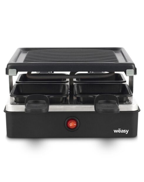 Schwarzer Racletteautomat - 4 Personen