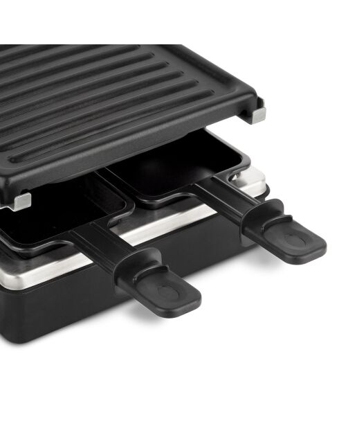 Schwarzer Racletteautomat - 4 Personen