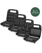 Appareil à croque-monsieur 4 en 1 noir - 750W