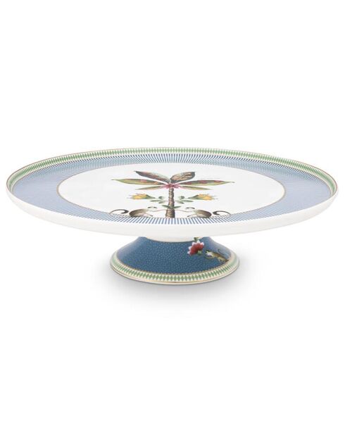 Plat à gâteau en Porcelaine La Majorelle bleu - D.31.4 cm