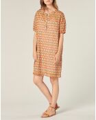 Robe Dionise imprimée orange