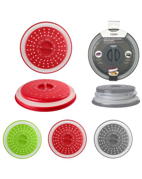 Cloche retractable à mirco-ondes coloris aléatoire - D.25 cm