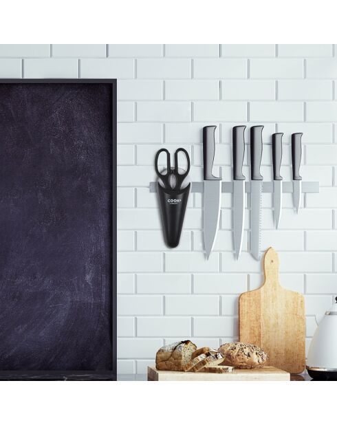 Ciseaux multifonctions avec étui aimanté coloris aléatoire - 21x8 cm