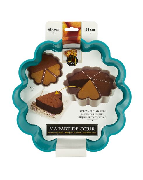 Moule à gâteau en silicone coloris aléatoire - 23.5x23.5x5 cm