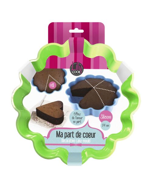 Moule à gâteau en silicone coloris aléatoire - 23.5x23.5x5 cm