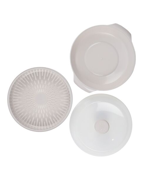 Vaporizador microondas de 2 niveles en colores aleatorios, 23 x 21,5 x 17 cm