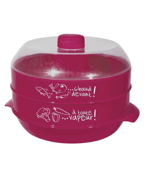 Vaporizador microondas de 2 niveles en colores aleatorios, 23 x 21,5 x 17 cm