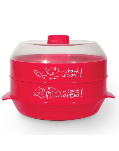 Vaporizador microondas de 2 niveles en colores aleatorios, 23 x 21,5 x 17 cm