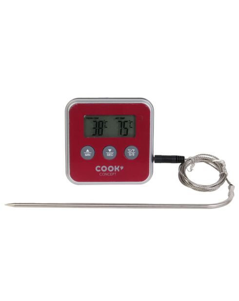 Sondethermometer met timer in willekeurige kleuren - 16,5x8x28 cm