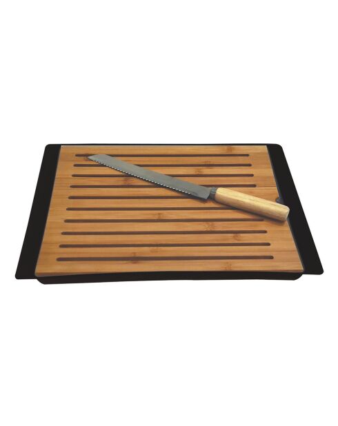 Planche à pain avec couteau coloris aléatoire - 38x27 cm